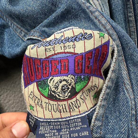 Vintage Rugged Gear Extra Tough Strong Parelli Reversible Denim Jacket Womens XL - Picture 3 of 16